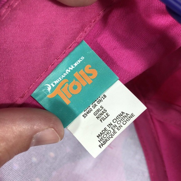 Dreamworks Trolls Baseball Hat Girls Pink Purple Adjustable Snapback Cap OSFM - Picture 11 of 13